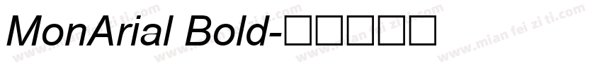 MonArial Bold字体转换